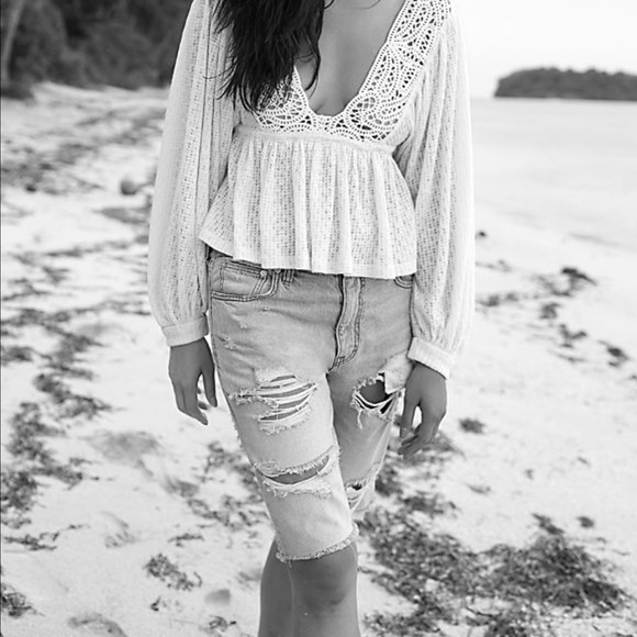 Free People Caroline cut off destroyed denim - Picture 5 of 7